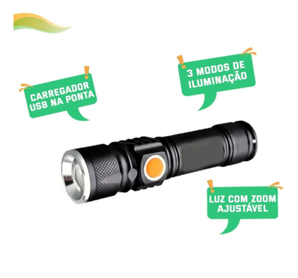 Lanterna Tatica 880000w Militar Longo Alcance T6 Usb - Image 8