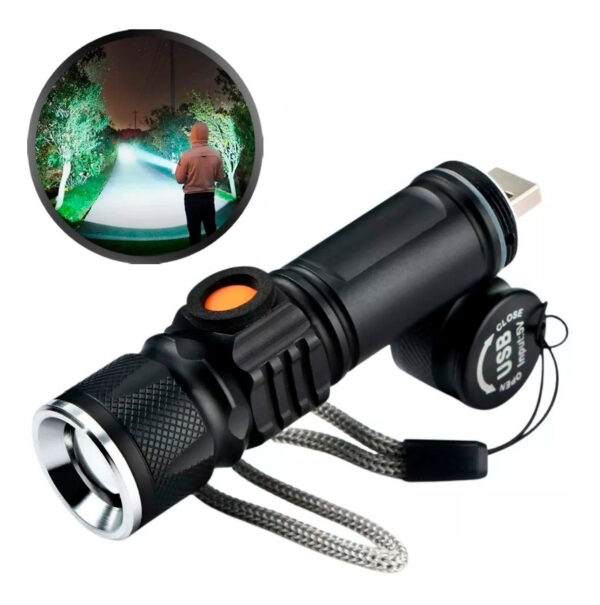 Lanterna Tatica 880000w Militar Longo Alcance T6 Usb - Image 9