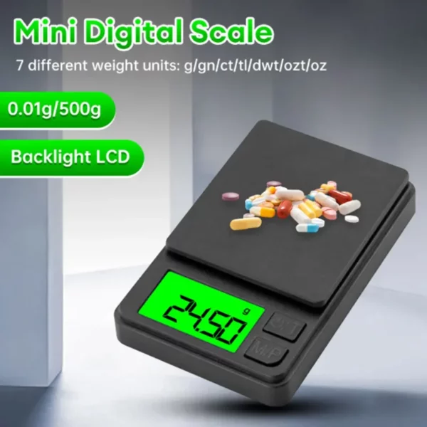 Balança de Precisão Portátil 1000g x 0.1g - Balança Digital para Gramas, Alimentos, Joias, Onças/Grãos com LCD Retro-iluminado - Mini Balança para Viagens - Image 10