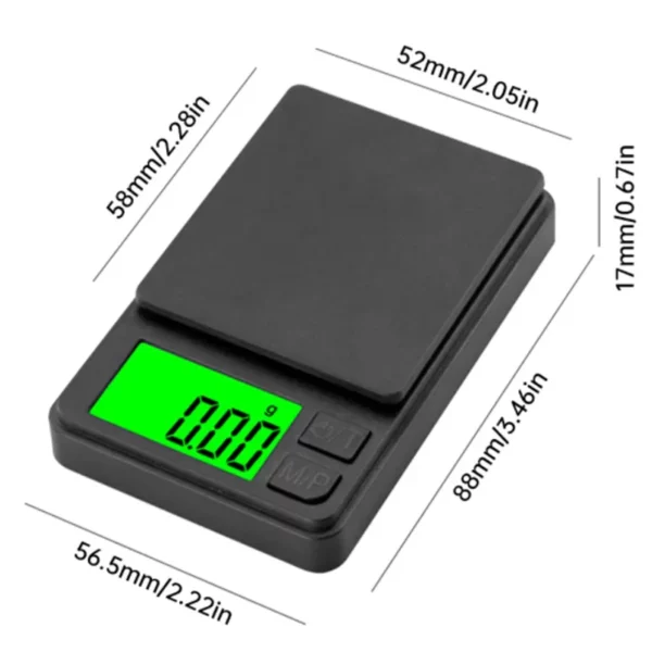 Balança de Precisão Portátil 1000g x 0.1g - Balança Digital para Gramas, Alimentos, Joias, Onças/Grãos com LCD Retro-iluminado - Mini Balança para Viagens - Image 4