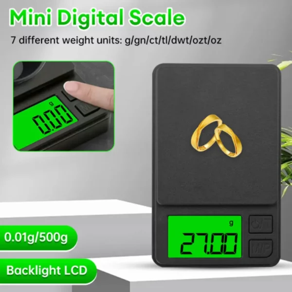 Balança de Precisão Portátil 1000g x 0.1g - Balança Digital para Gramas, Alimentos, Joias, Onças/Grãos com LCD Retro-iluminado - Mini Balança para Viagens - Image 12