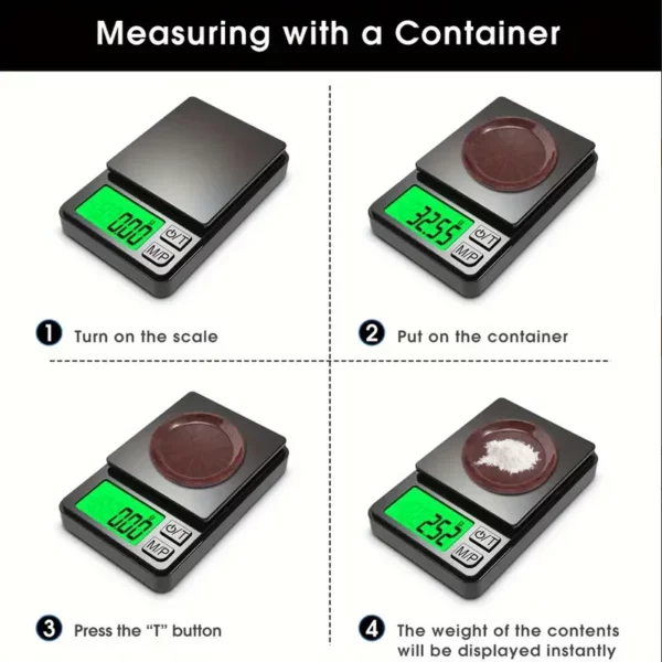 Balança de Precisão Portátil 1000g x 0.1g - Balança Digital para Gramas, Alimentos, Joias, Onças/Grãos com LCD Retro-iluminado - Mini Balança para Viagens - Image 19
