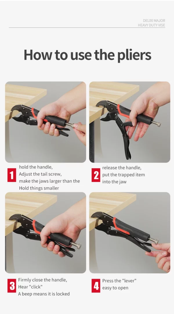 Alicate Multifuncional Strong Pliers, Ferramenta de Pressão Universal, Alicates de Pressão de Grau Industrial, Alicates Manuais Fixos Universais - Image 25